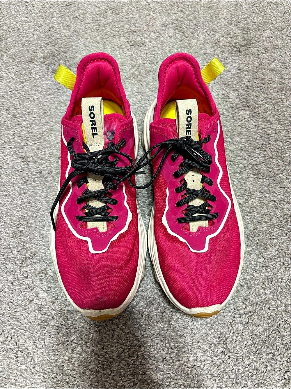 Sorel Kinetic Impact Lace Sneaker Women's Pink & White Athletic Shoes US 7.5